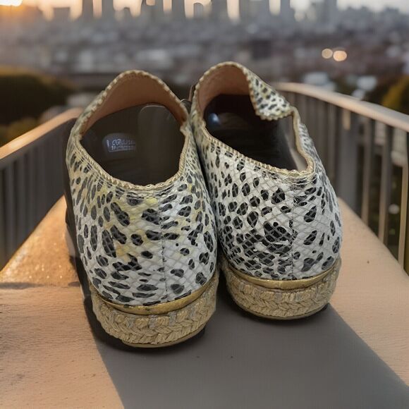 Stuart Weitzman Espadrilles Leopard Cheetah Print Flats Platform Shoes Size 7 M - Picture 5 of 10